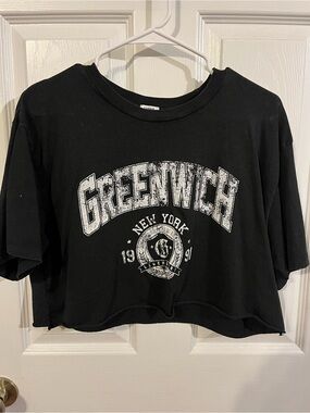 Garage Black Cropped Greenwich Graphic Tee